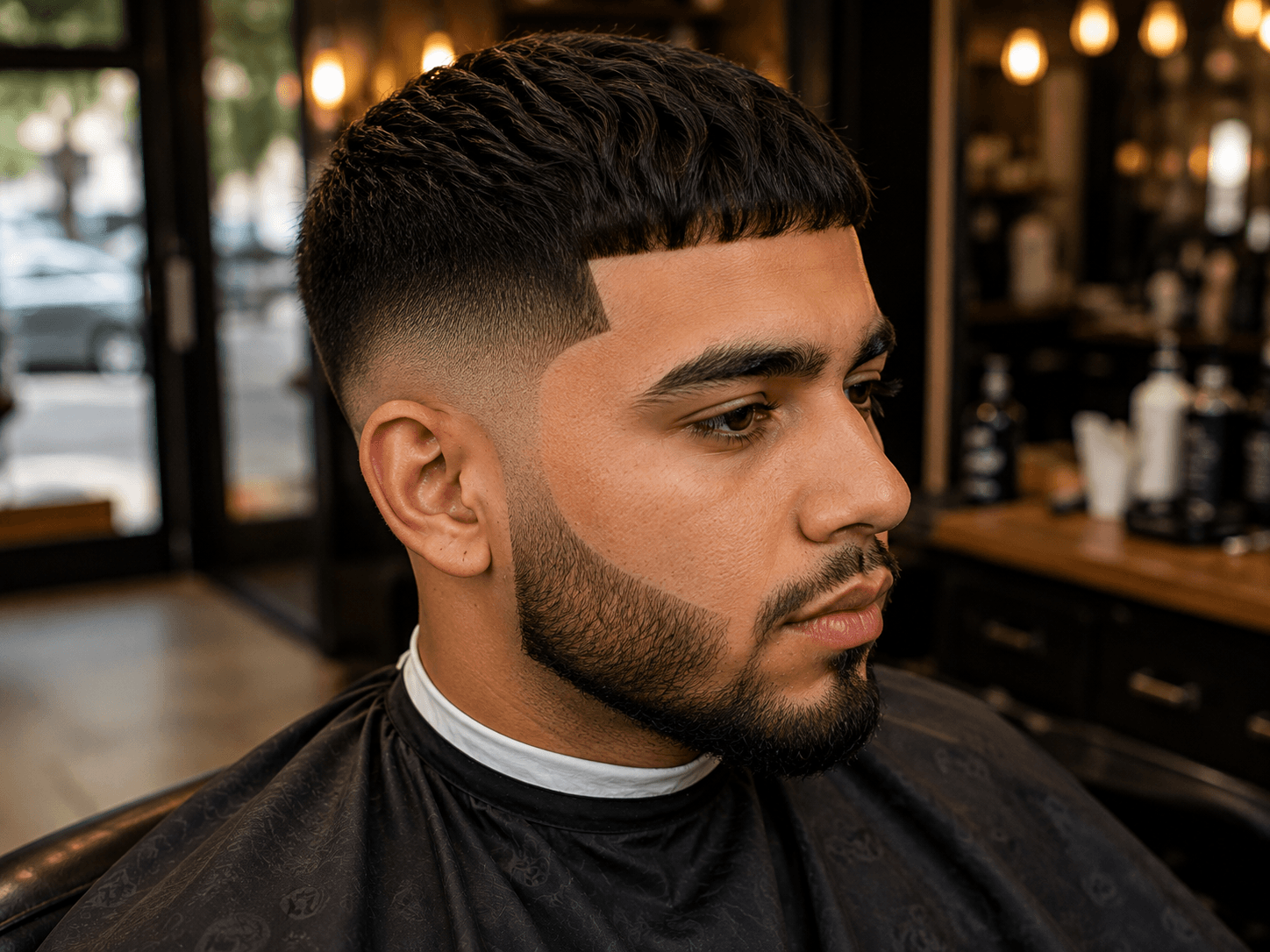 Fresh haircut and beard grooming for a special occasion